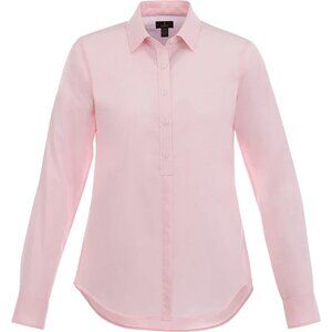 35. Pink Button Down shirt with embroidered logo on sleeve - NWT